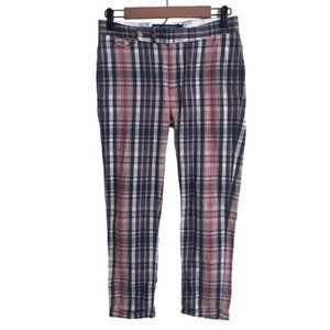 RALPH LAUREN SPORT 100% Cotton Preppy Academia Plaid Pants Size 2